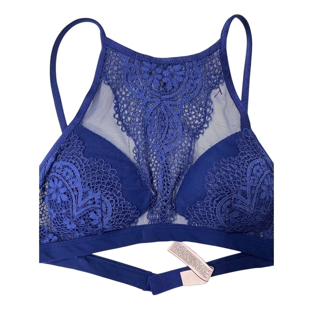 Victoria's Secret Blue Lace Mesh tank Bra